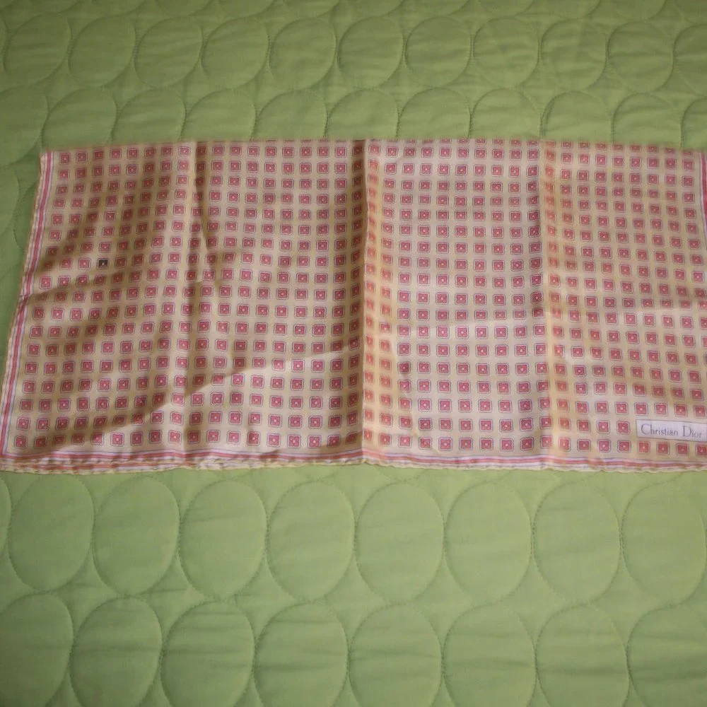 Vintage Christian Dior Silk Handkerchief Scarf